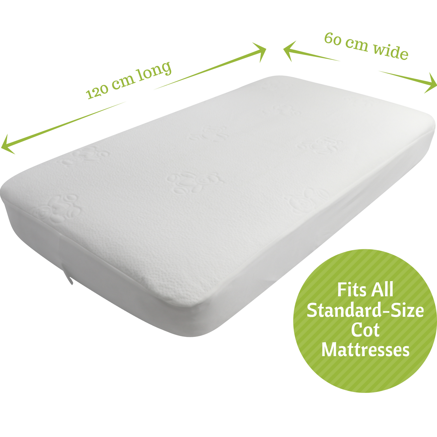 Bamboo Jacquard Cot Mattress Protector 60x120cm