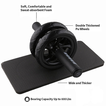 No Grit, All Gain: Non-slip Dual-wheel Ab Roller for Intensive Core Workouts